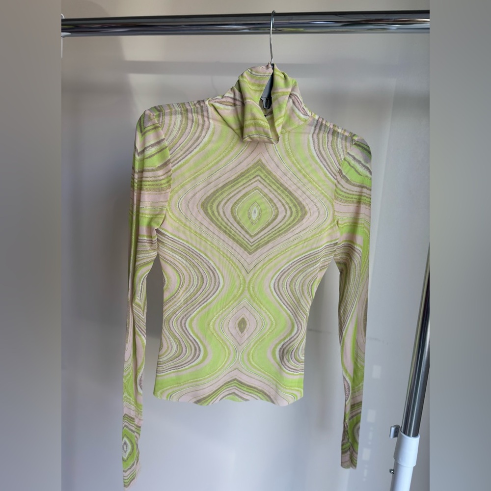 AFRM green long sleeve top (never worn!)